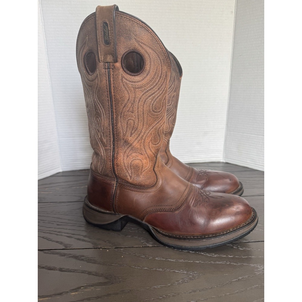 Durango Rebel Western Brown Leather Boots Men Size 8EE Extra Wide
